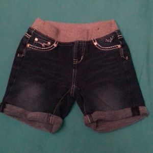 Little girls cute shorts dark jean color